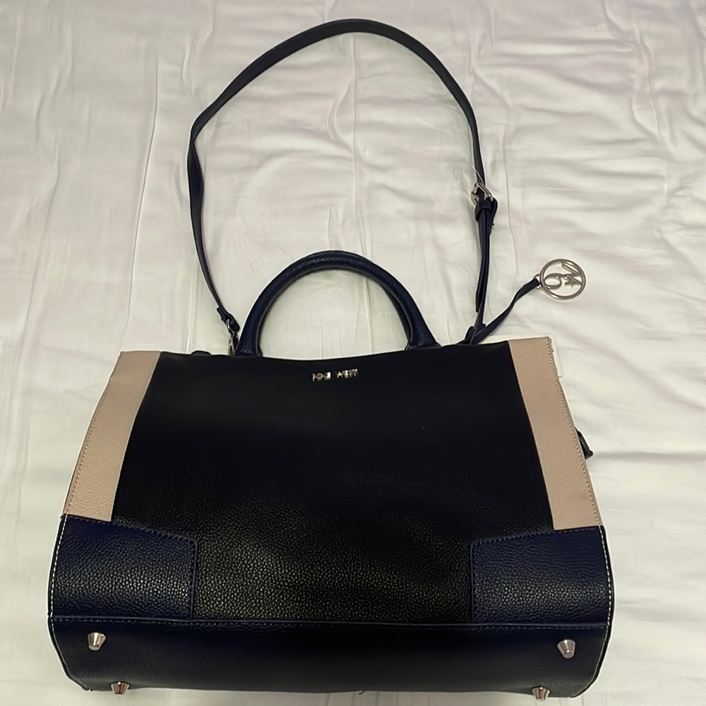 Brand new Nine West bag. Black, navy blue and beige.
